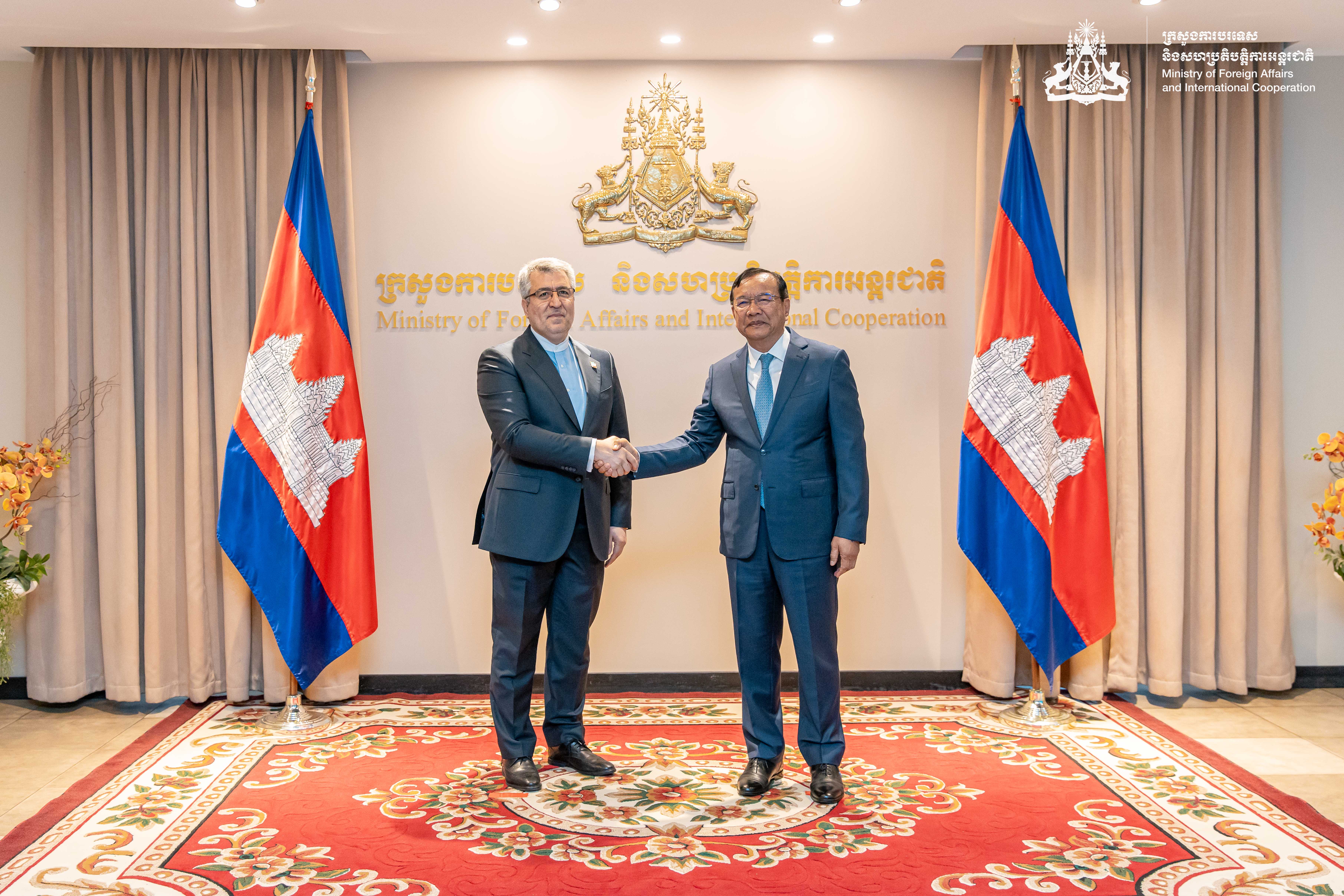 His Excellency Deputy Prime Minister receives courtesy call by Iranian Ambassador to Cambodia 