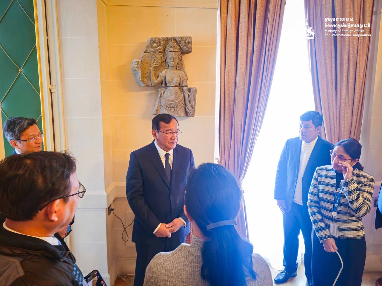 His Excellency Deputy Prime Minister visits the Residence of Ambassador of Cambodia to France