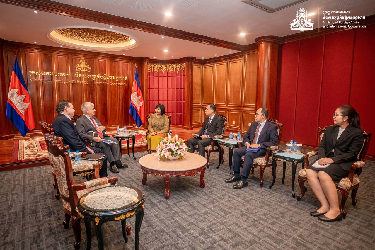 Her Excellency Acting Minister Eart Sophea receives farewell call by His Excellency Wihelm Maximilian Donko, Ambassador of Austria to Cambodia