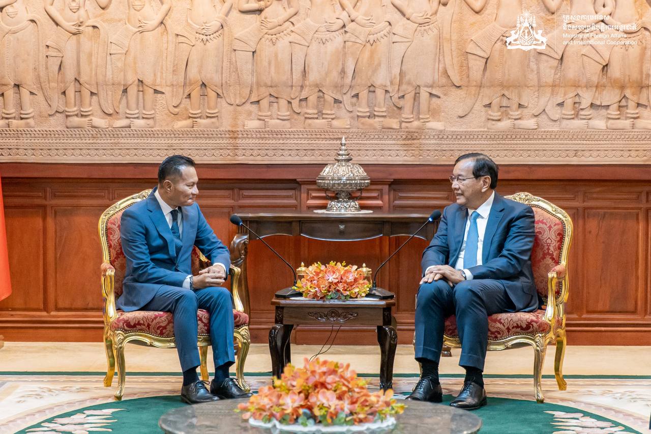 His Excellency Deputy Prime Minister Prak Sokhonn receives a courtesy call by Ambassador of Malaysia to Cambodia